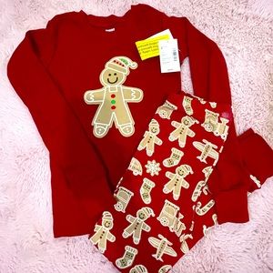 Toddler Boy Gingerbread cookie Christmas pajama set